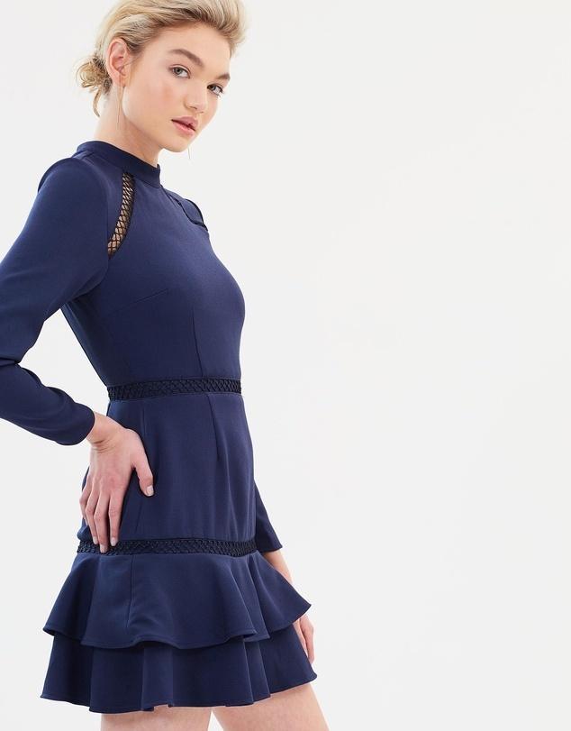 Keepsake the Label Wild Things Long Sleeve Dress Navy photo 4