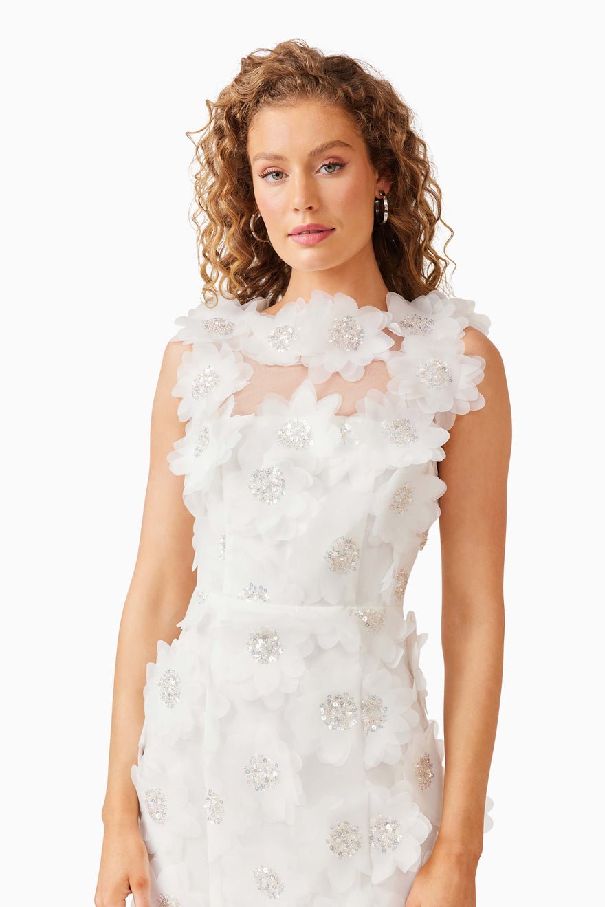 Elliatt Cherry Blossom Midi Dress - Ivory photo 2