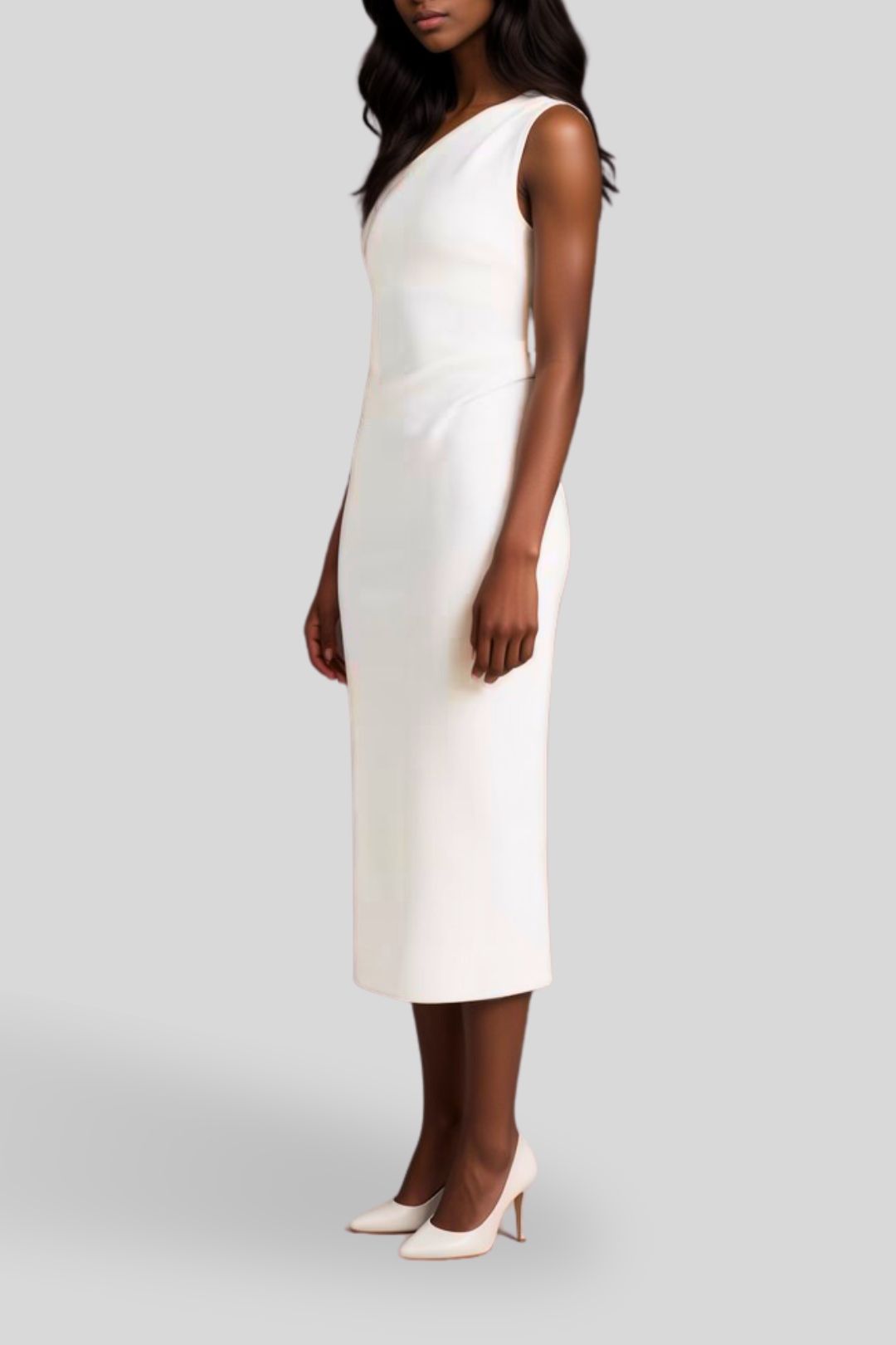 Be Mine Asymmetric Dress - White photo 2