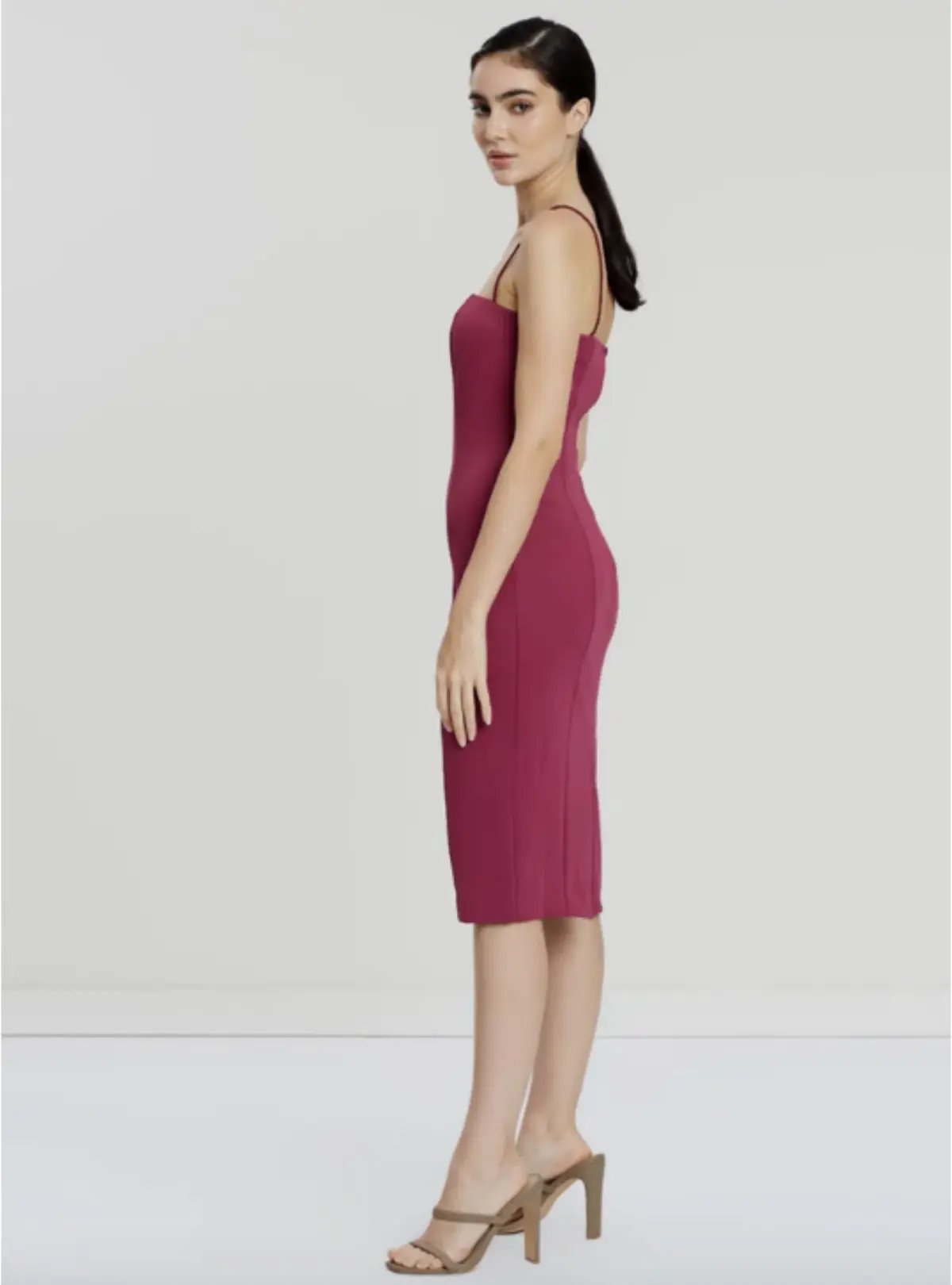 Misha Sophie Midi Dress Wine Size AU 12 photo 2