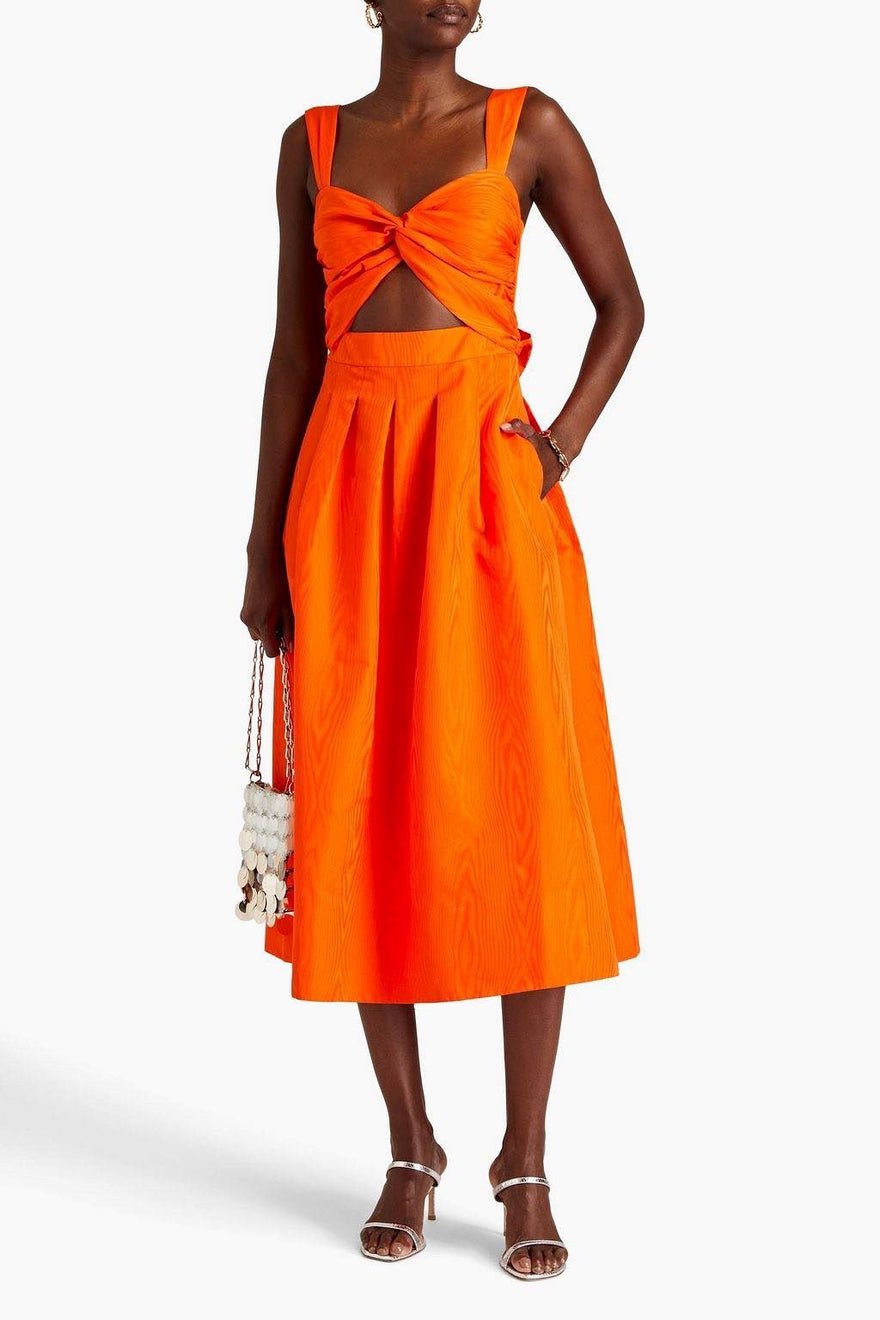 Rebecca Vallance Carmelita Cut Out Midi Dress Orange photo 4