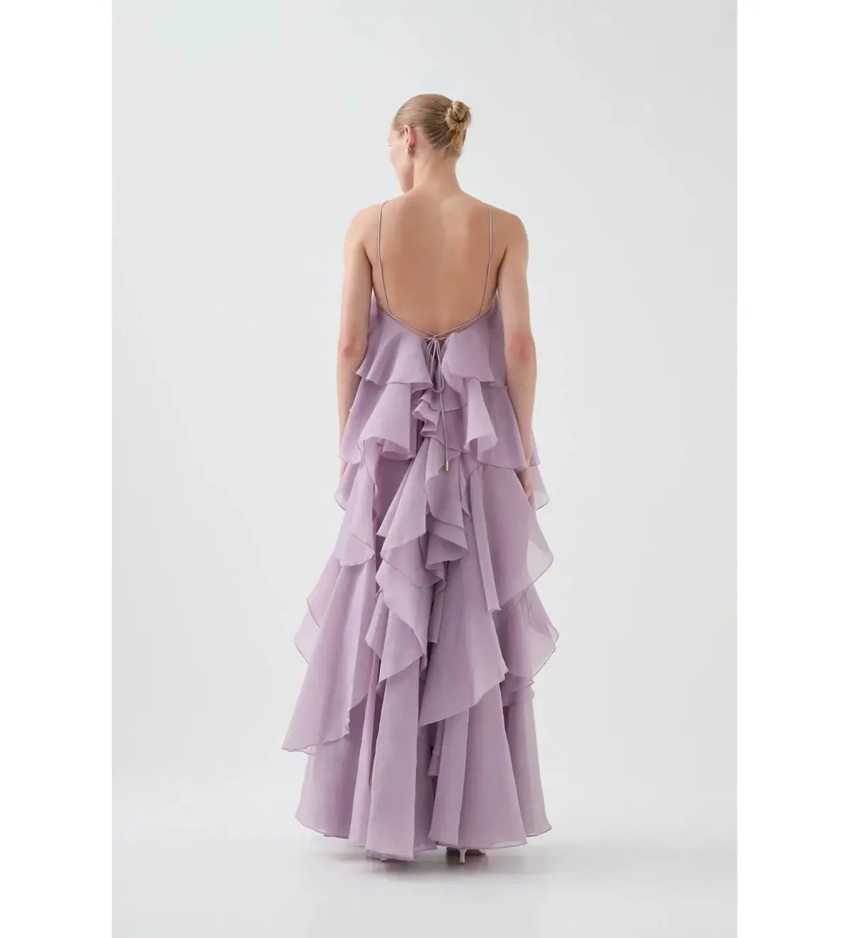 Aje Pandorea Layered Maxi Dress in Lilac Size AU 6 photo 4