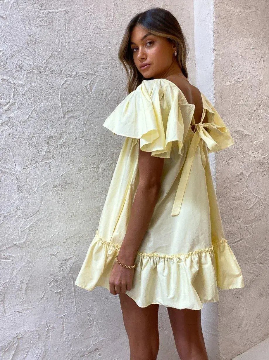 Blanca Filomena Mini Dress Yellow Size 10 photo 3