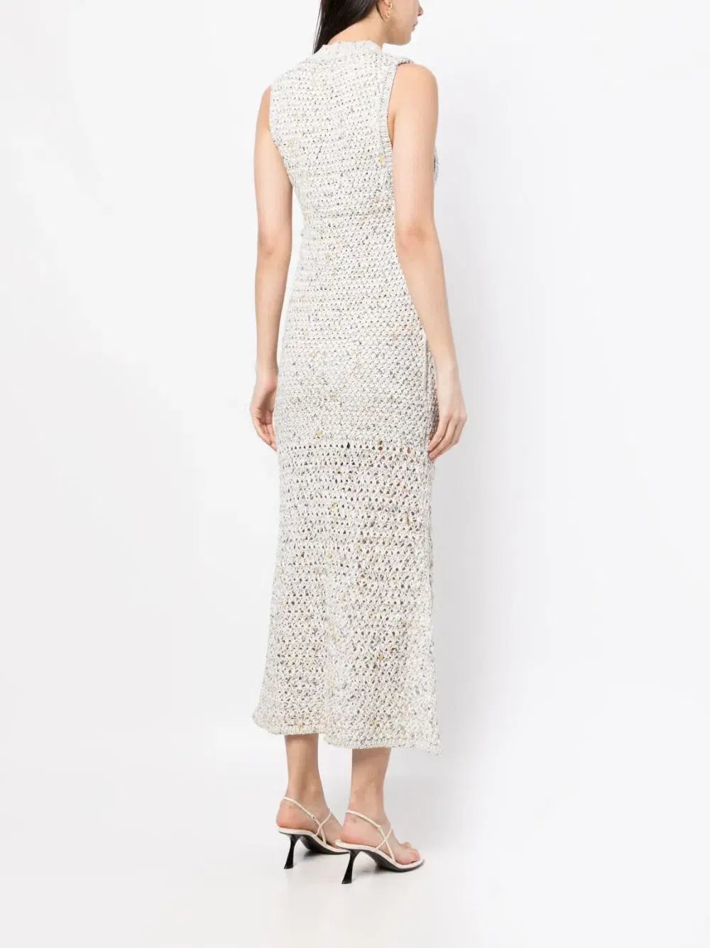 Christopher Esber Muscle Cross-Stich Crochet Dress White Size 10 photo 3