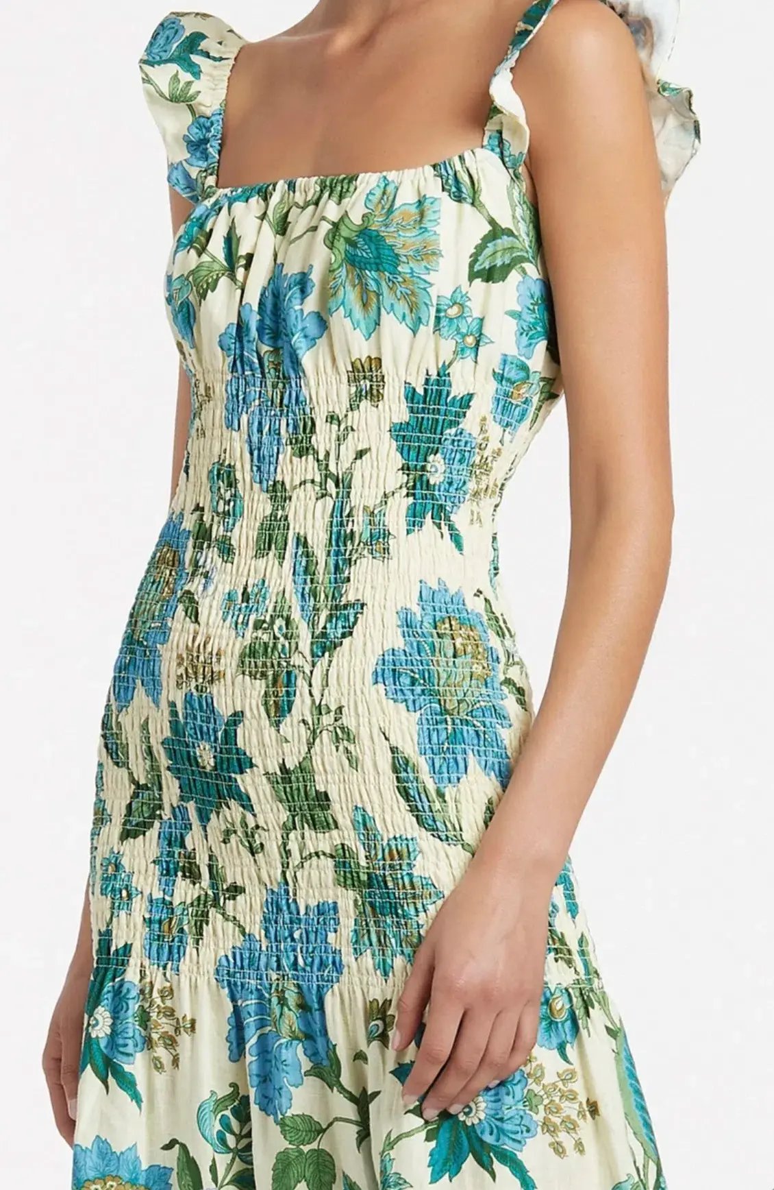 Sir the Label Alexandre Ruched Midi Dress Print Size 8 photo 2