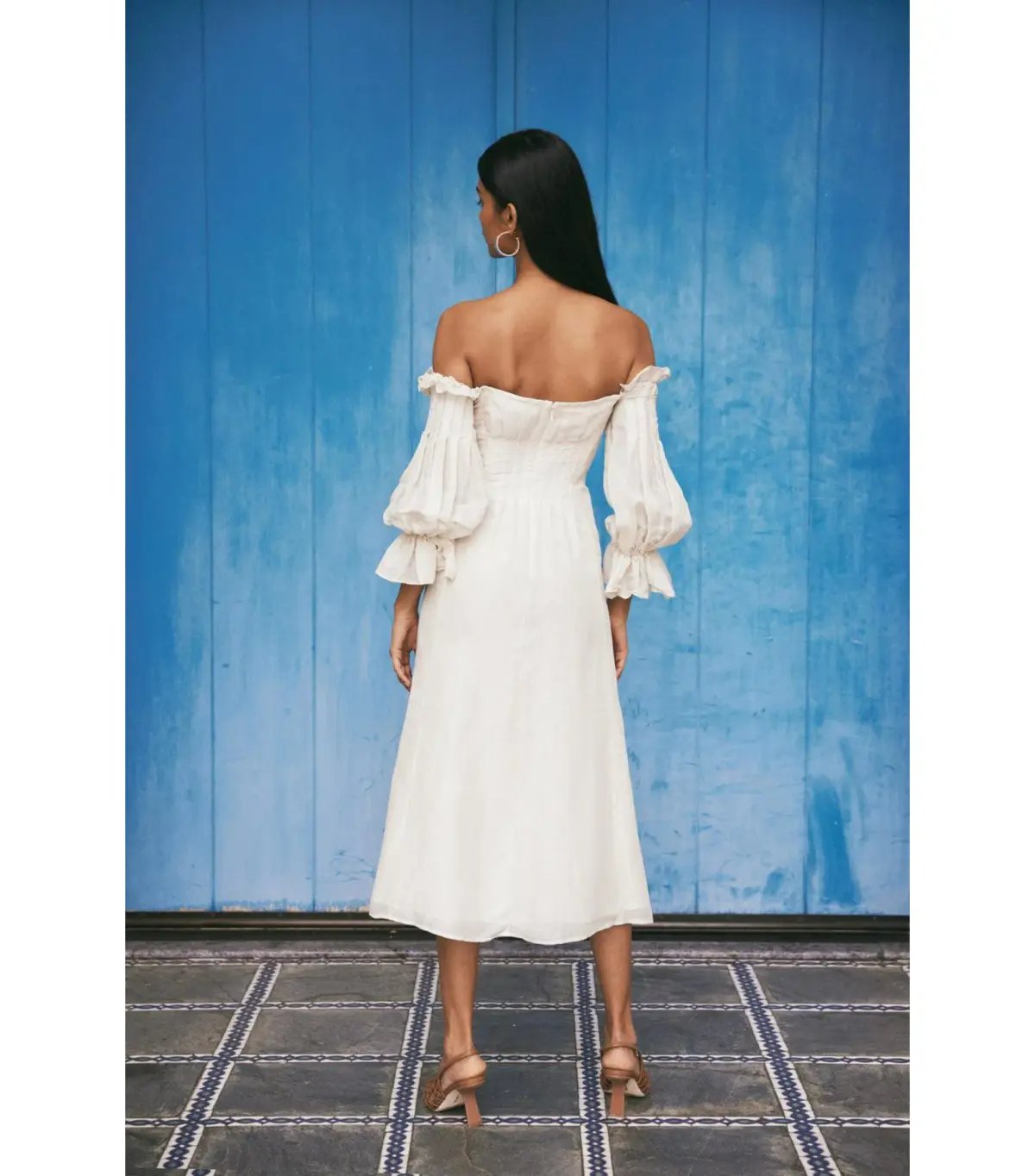 Cult Gaia Ida Midi Dress White Size AU 12 photo 2