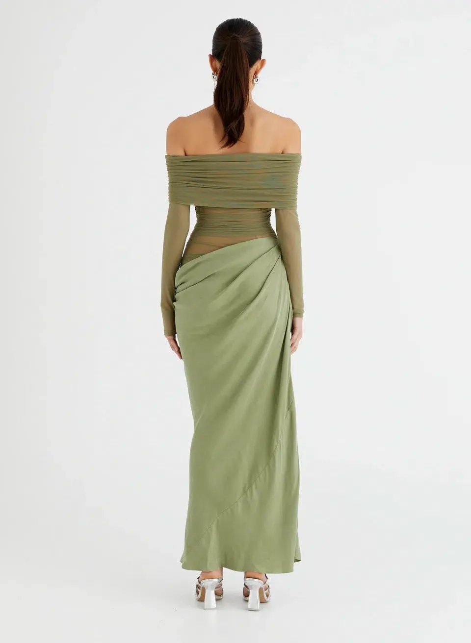 Benni Yasmin Maxi Dress Pistachio Size 8 photo 6