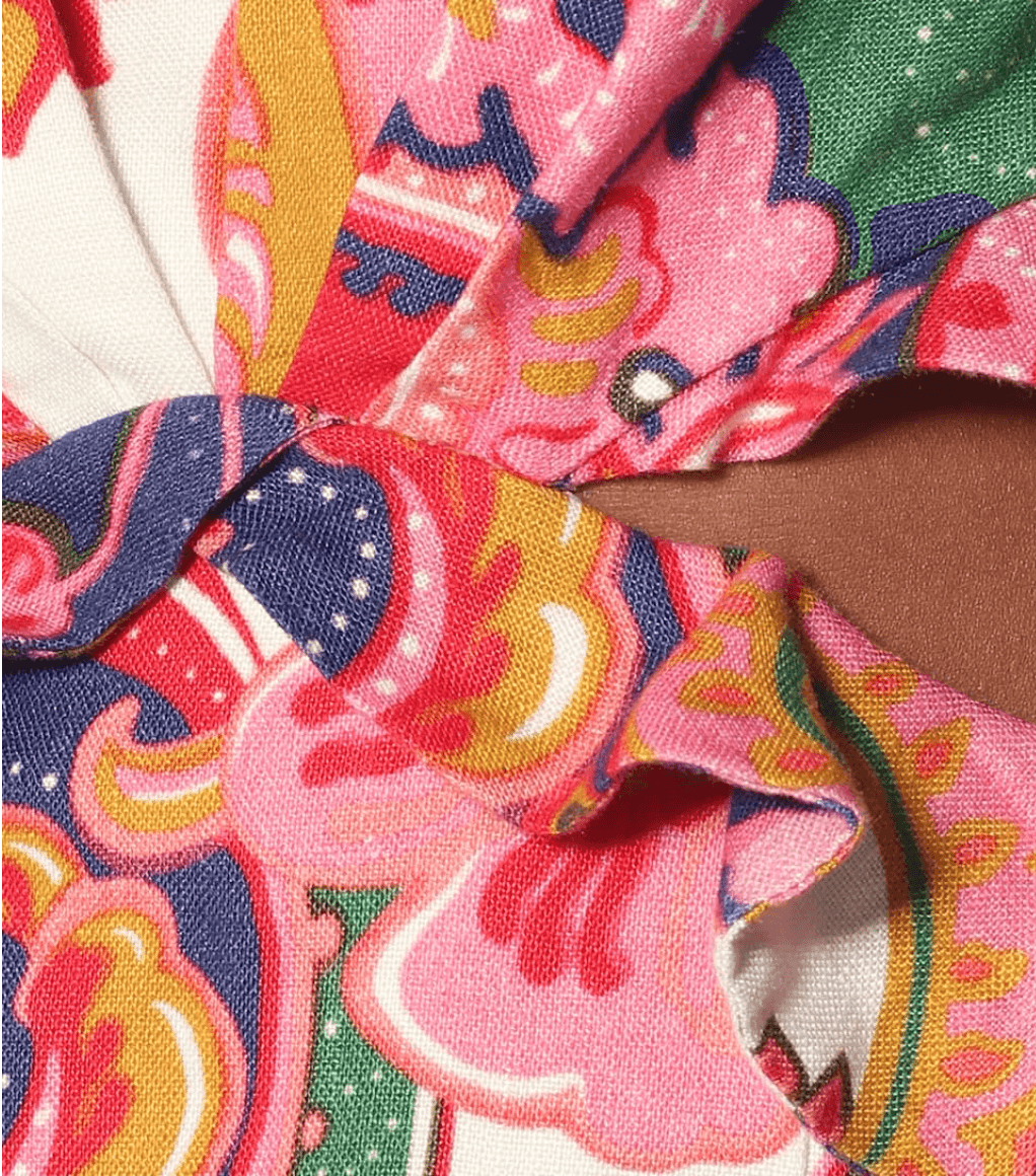 Zimmermann The Lovestruck Tie Back Mini Natural Paisley Floral Size 1 / Au 10 photo 4