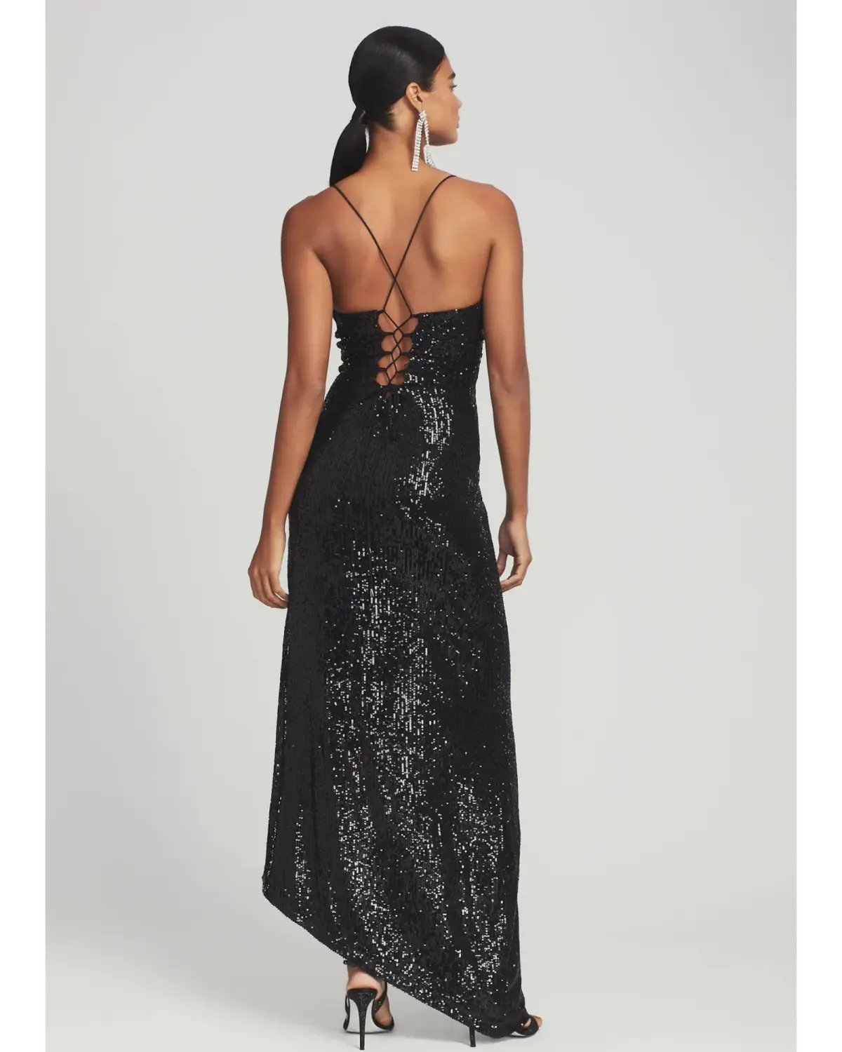 Retrofete Violet Sequined Maxi Dress in Black Size XS / AU 6 photo 3