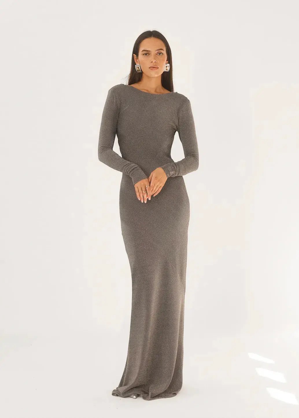 Arcina Ori Jen Dress Grey Size 8 photo 8