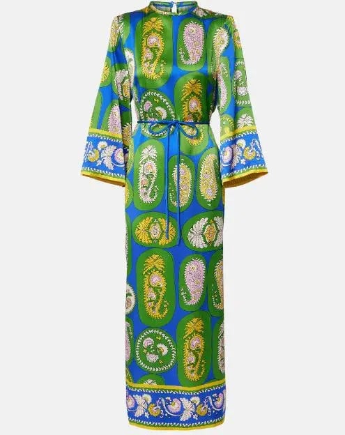 Alemais Printed Silk Maxi Dress My Theresa Exclusive Size 16 photo 2