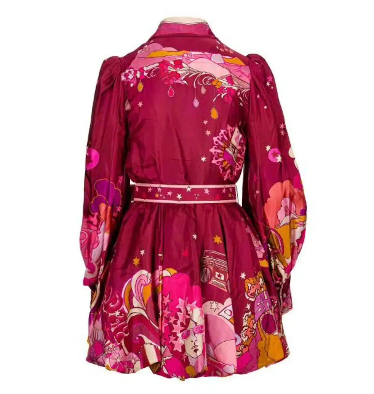 Zimmermann Concert Bubble Shirt Dress in Plum Collage Size 2 / AU 12 photo 5