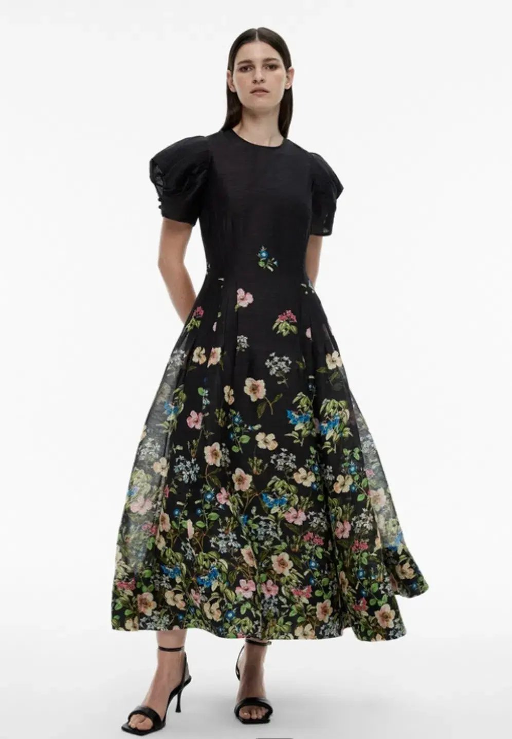 Limited Edition - Black Floral Maxi Dress Size 8 photo 2