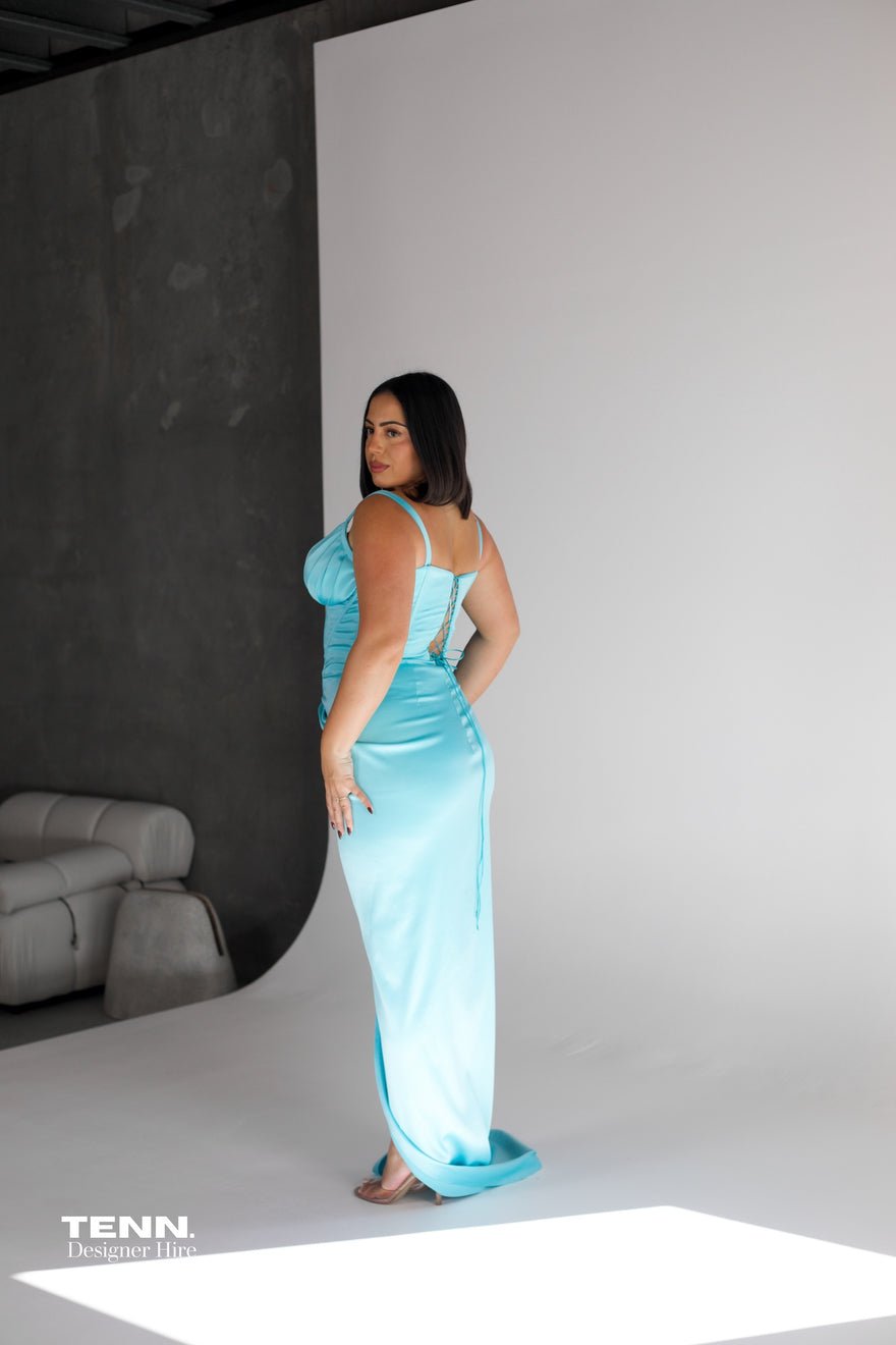 Lia Stublla Aimee Gown - Aqua photo 4