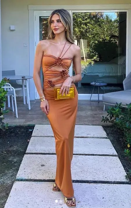 Maygel Coronel Veranera Dress Golden Honey Size 8 photo 2