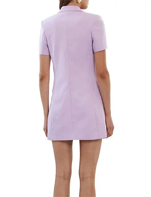 By Johnny Eden Structured Blazer Mini Dress Lilac Size 10 photo 2