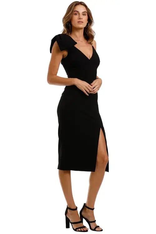 Rebecca Vallance Love Bow Dress Black Black Size 8 photo 2