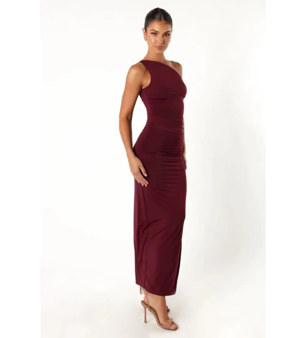 Runaway The Label Karmina Midi Dress Merlot Size AU 8 photo 4
