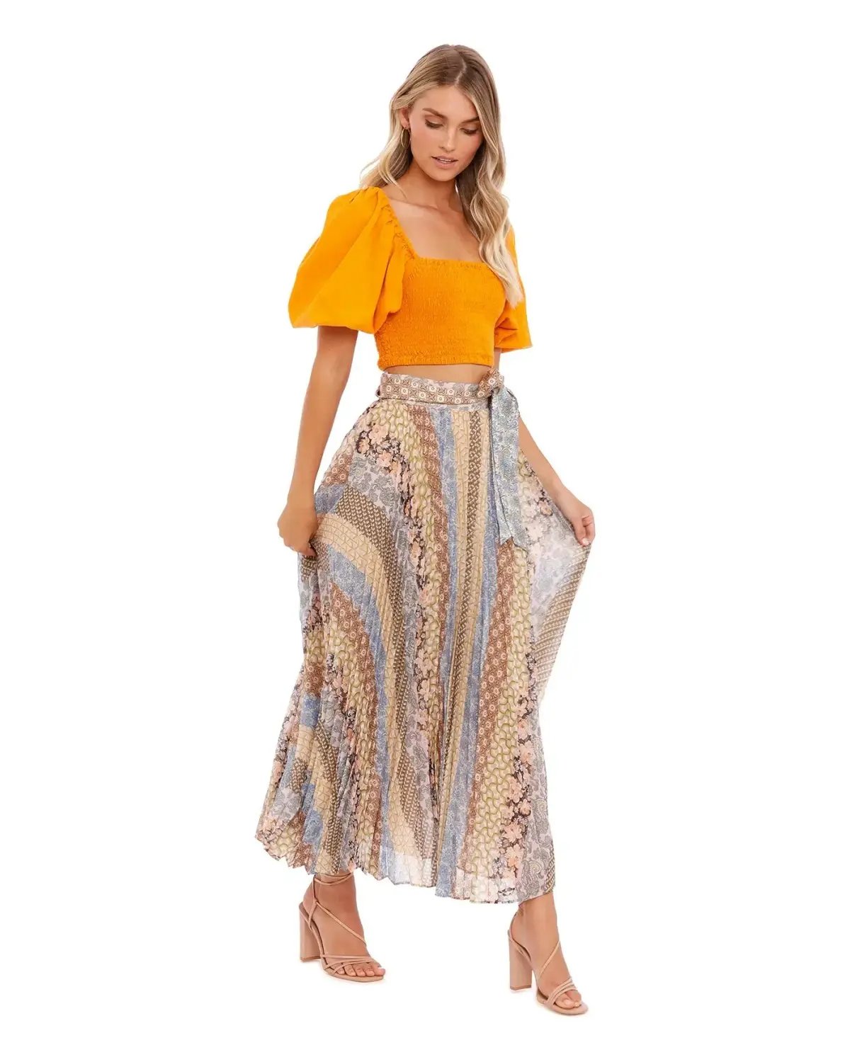 Zimmermann Sunray Skirt Tiled Stripe Size 2 / Au 12 photo 2