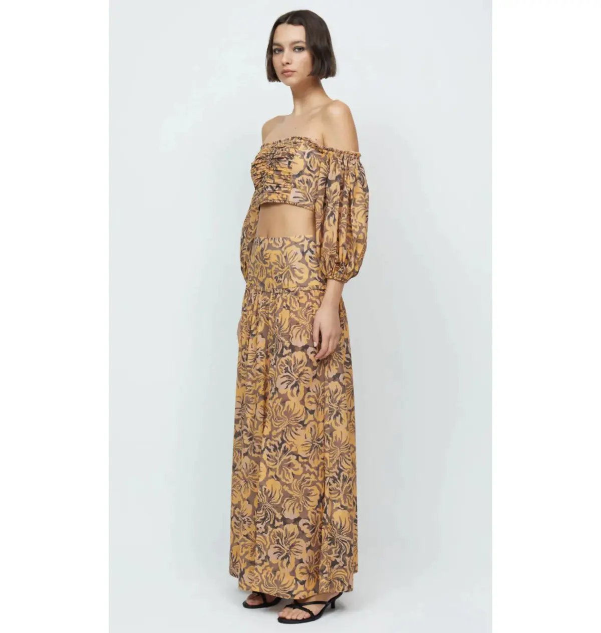 Bec & Bridge Samara Long Sleeve Crop Top Floral Print Size 8/S photo 3