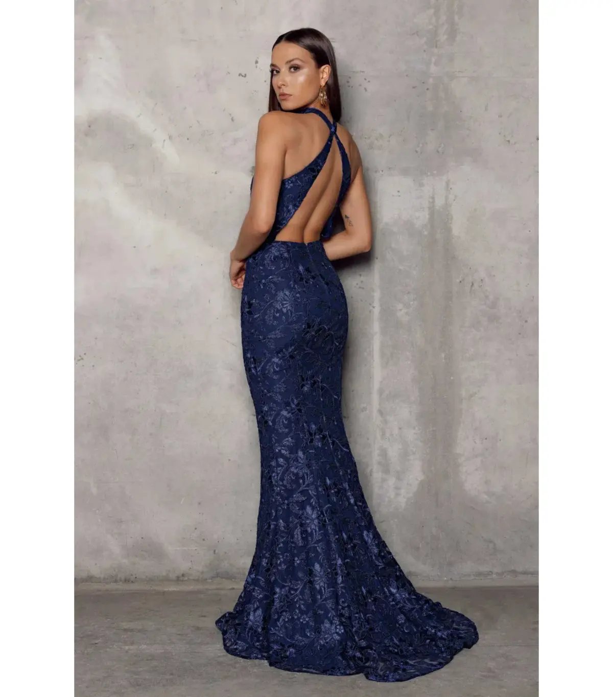 Elle Zeitoune Clement Gown Navy Size AU 6 photo 2