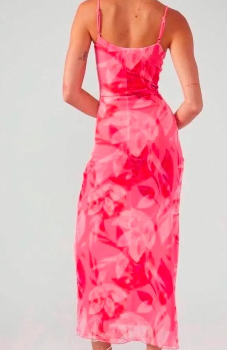 Perfect Stranger Pink Mesh Dress Size S photo 3