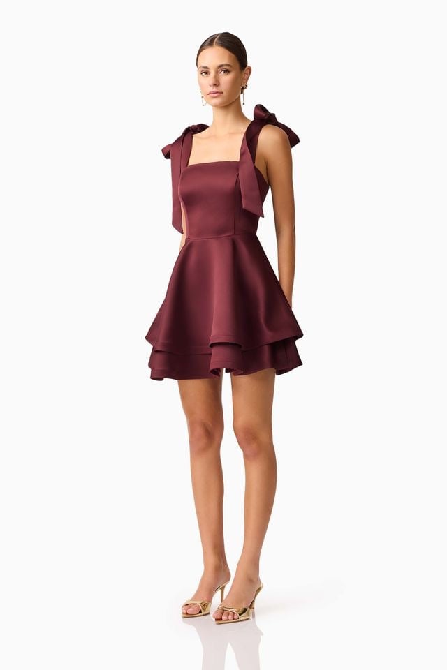 Elliatt Livia Mini Dress - Berry photo 3