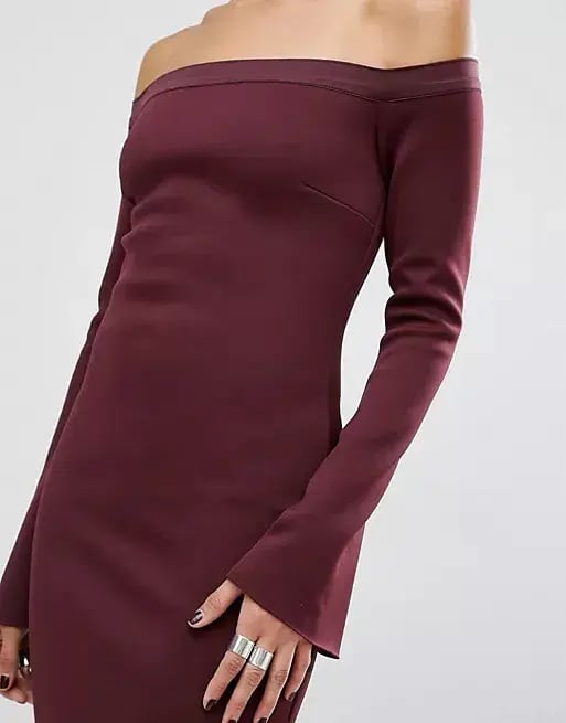 Bec & Bridge Banditti Off Shoulder Dress Claret Size AU 6 photo 4