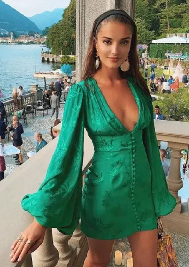 Rat & Boa Isabella Mini Dress In Green Size XS photo 2