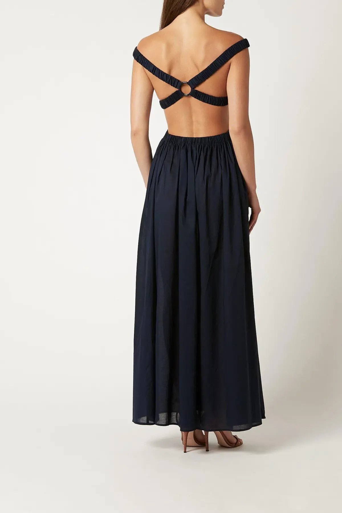 Scanlan Theodore Cotton Voile Ring Cutout Dress Navy Size S / 8 photo 3