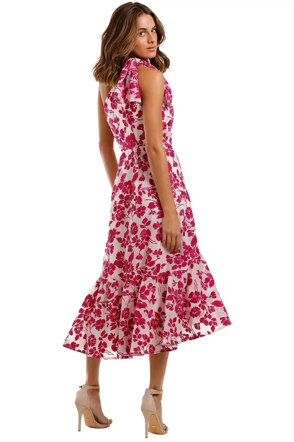 Talulah Les Saison Midi Dress Pink Size 12 photo 3