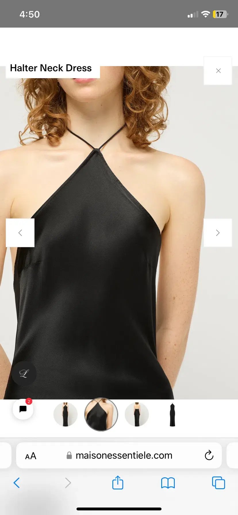 Maison essentiele halter neck dress Black S photo 2