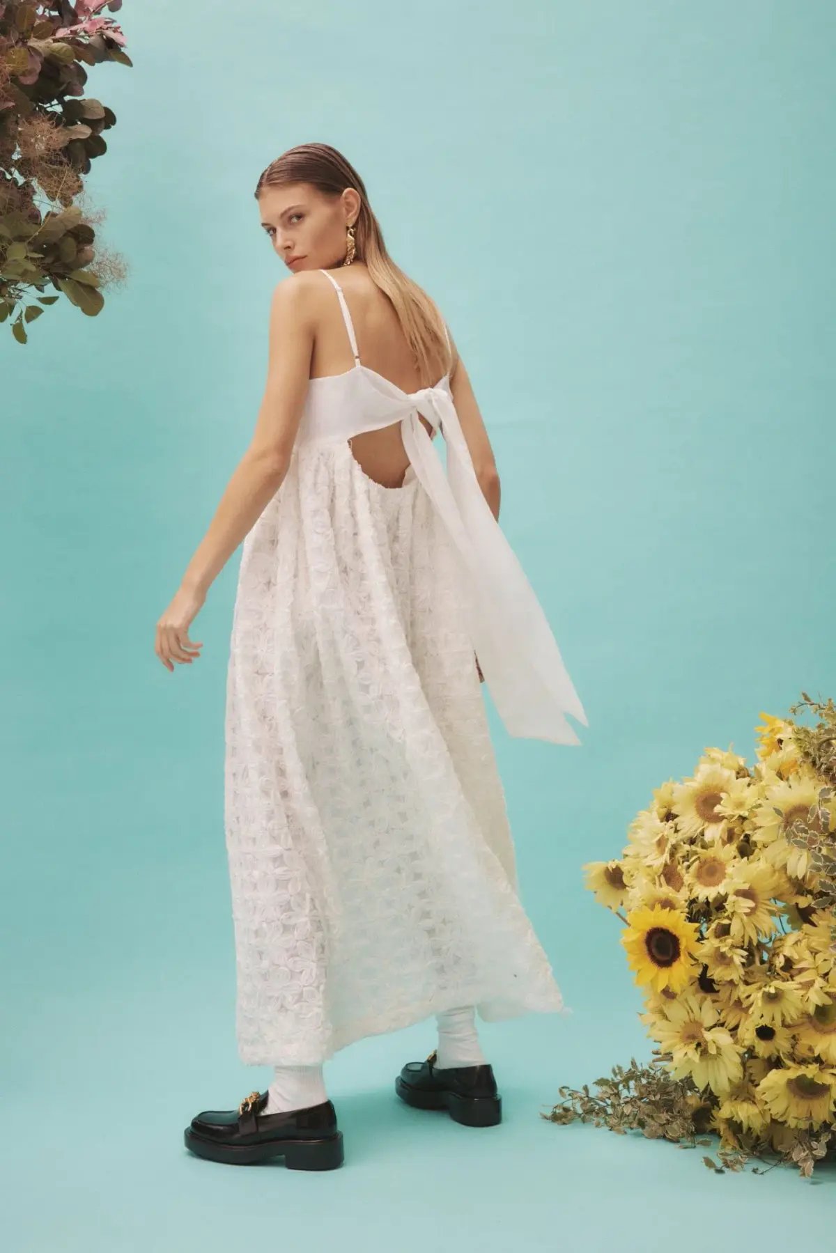 Alemais Iggy Embroidered Midi Dress White Size 10 photo 5