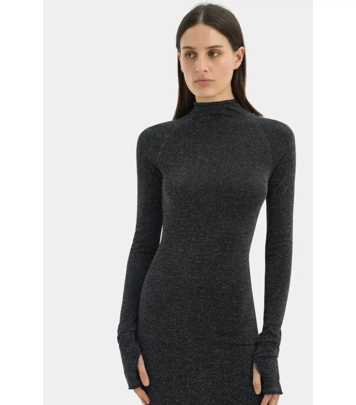 Sir the Label Chiano Long Sleeve Maxi Dress in Black Silver Size 2 / AU 10 photo 2