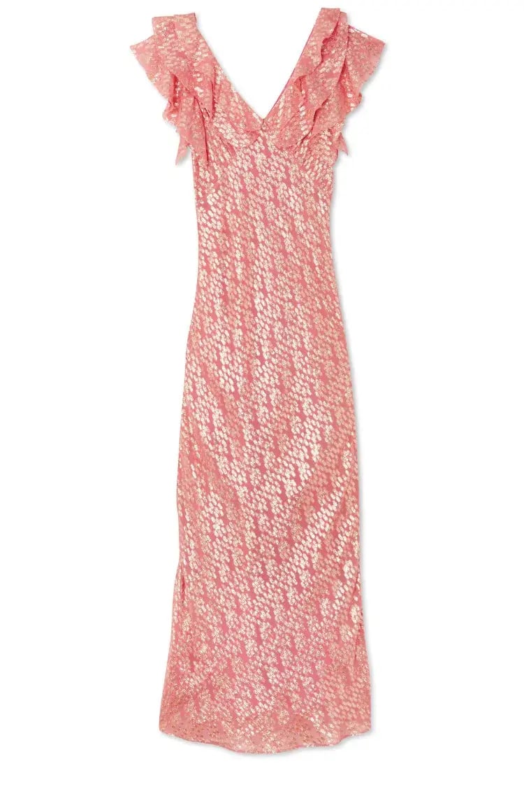 Never Fully Dressed Tilda Dress Pink Jacquard Size 10 photo 4
