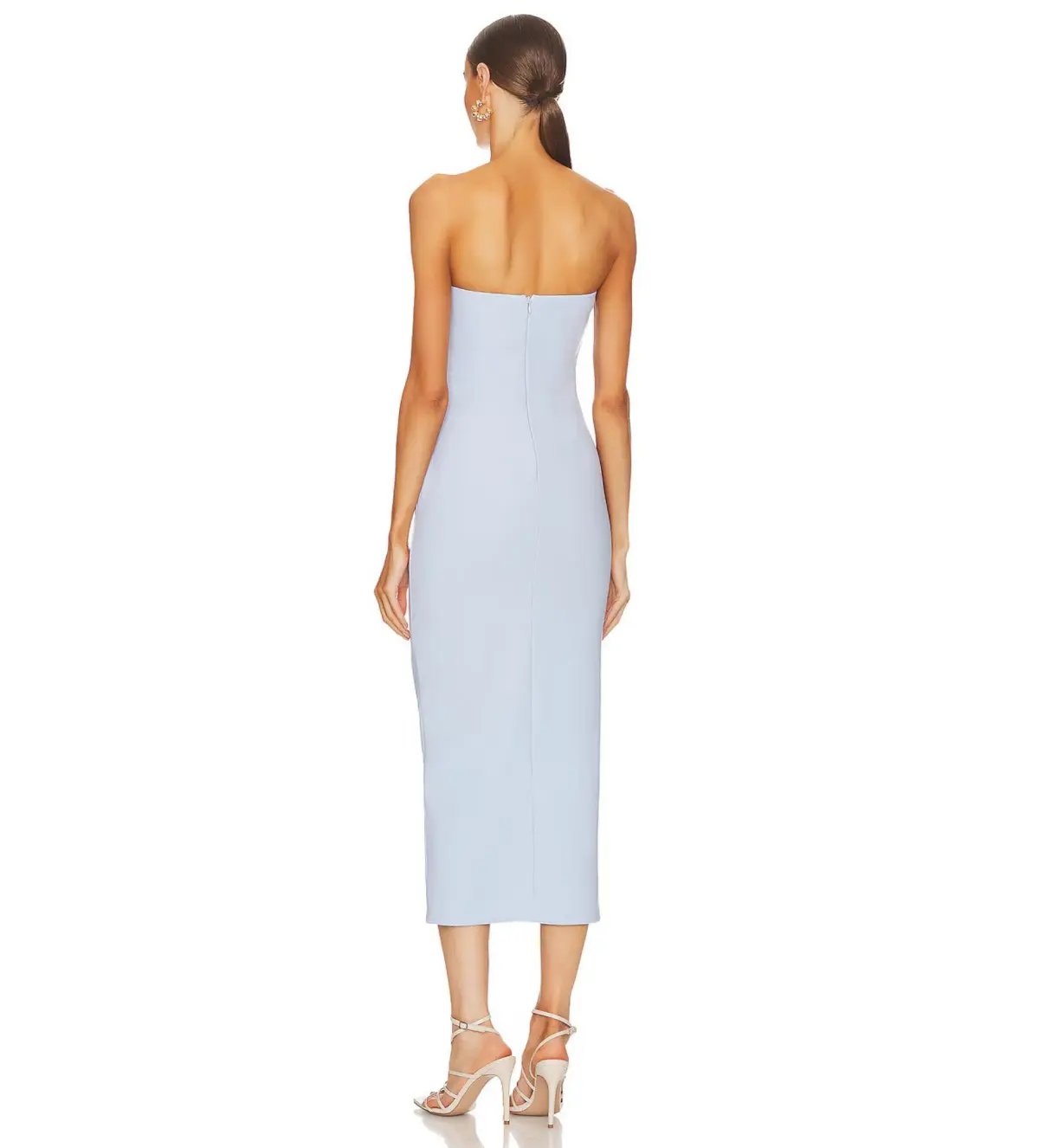 Bec & Bridge Karina Strapless Midi Dress in Powder Blue Size 6 photo 3