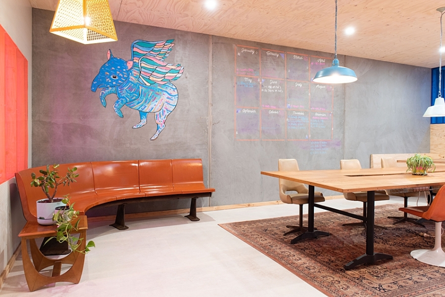 Colourful office or maker space photo 8