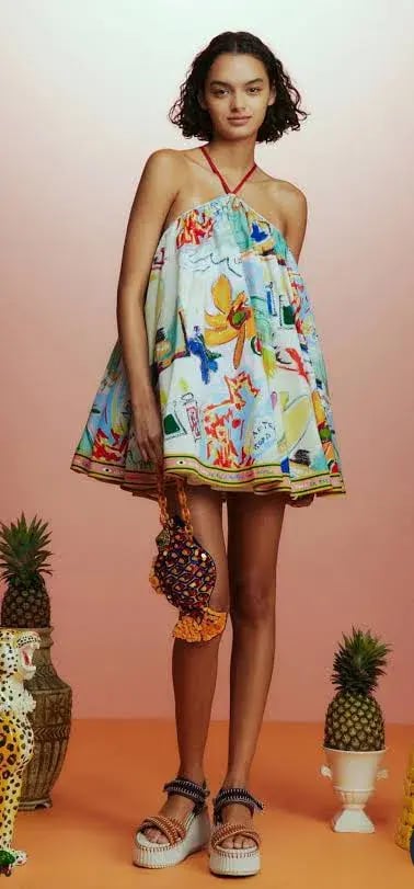 Alemais La Charrasca Mini Dress Print Size 8 photo 3