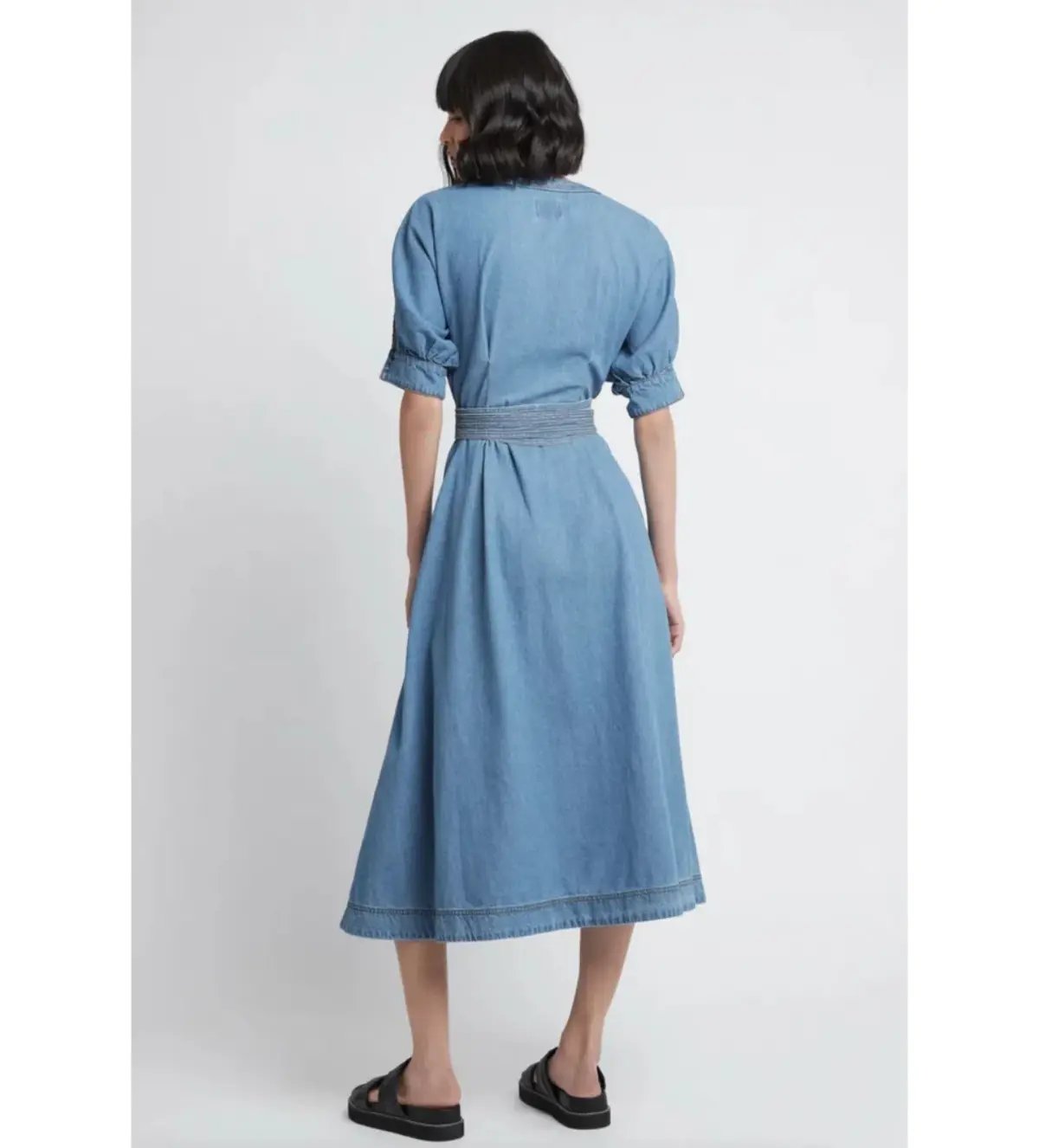 Aje Ennoble Denim Belted Dress Size 4 photo 3
