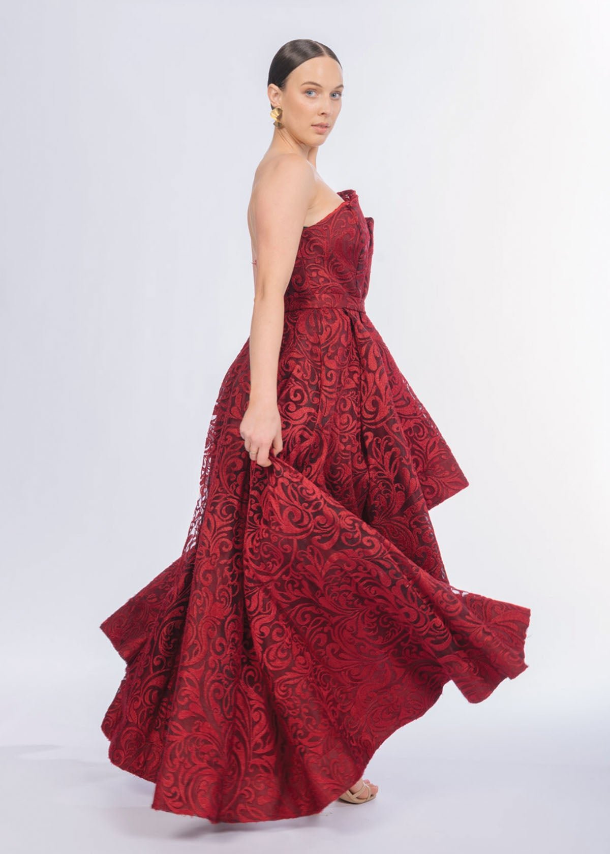 Scandal Gown in Wine Red (J9076) photo 8