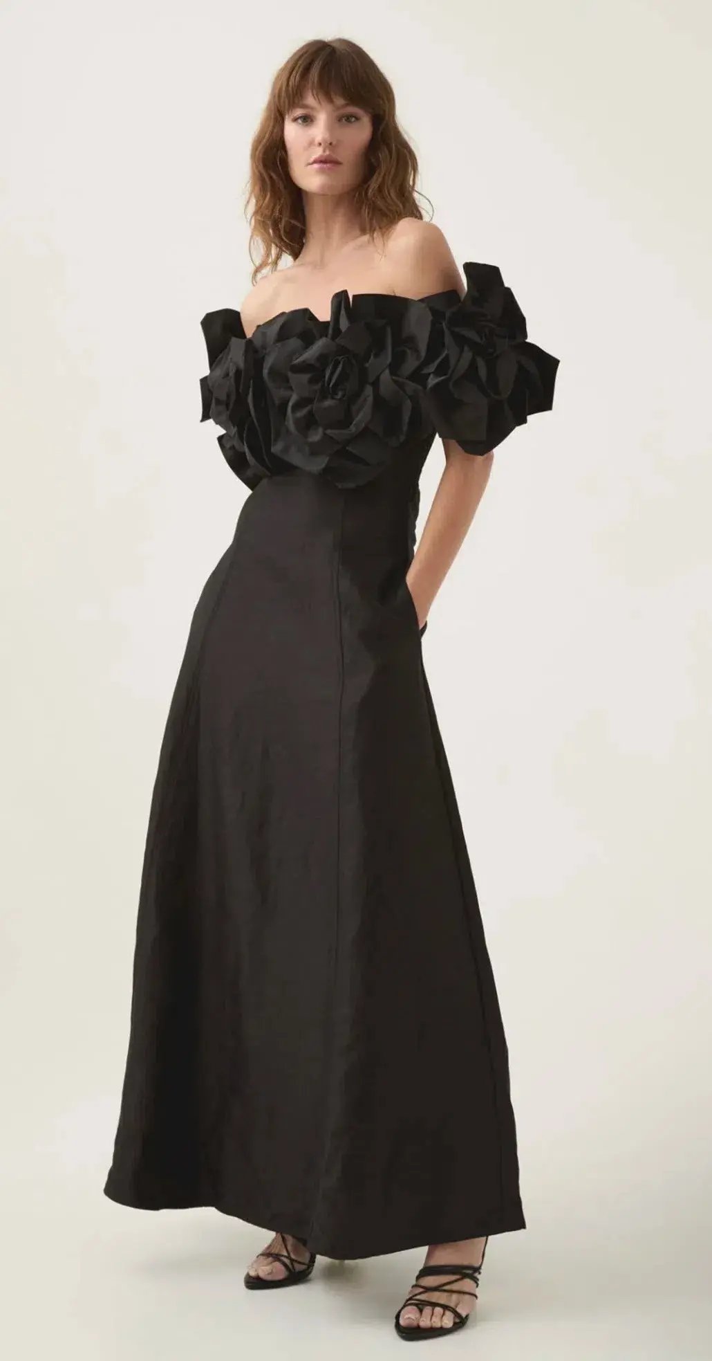 Aje Etta Midi Dress Black Size 14 photo 2
