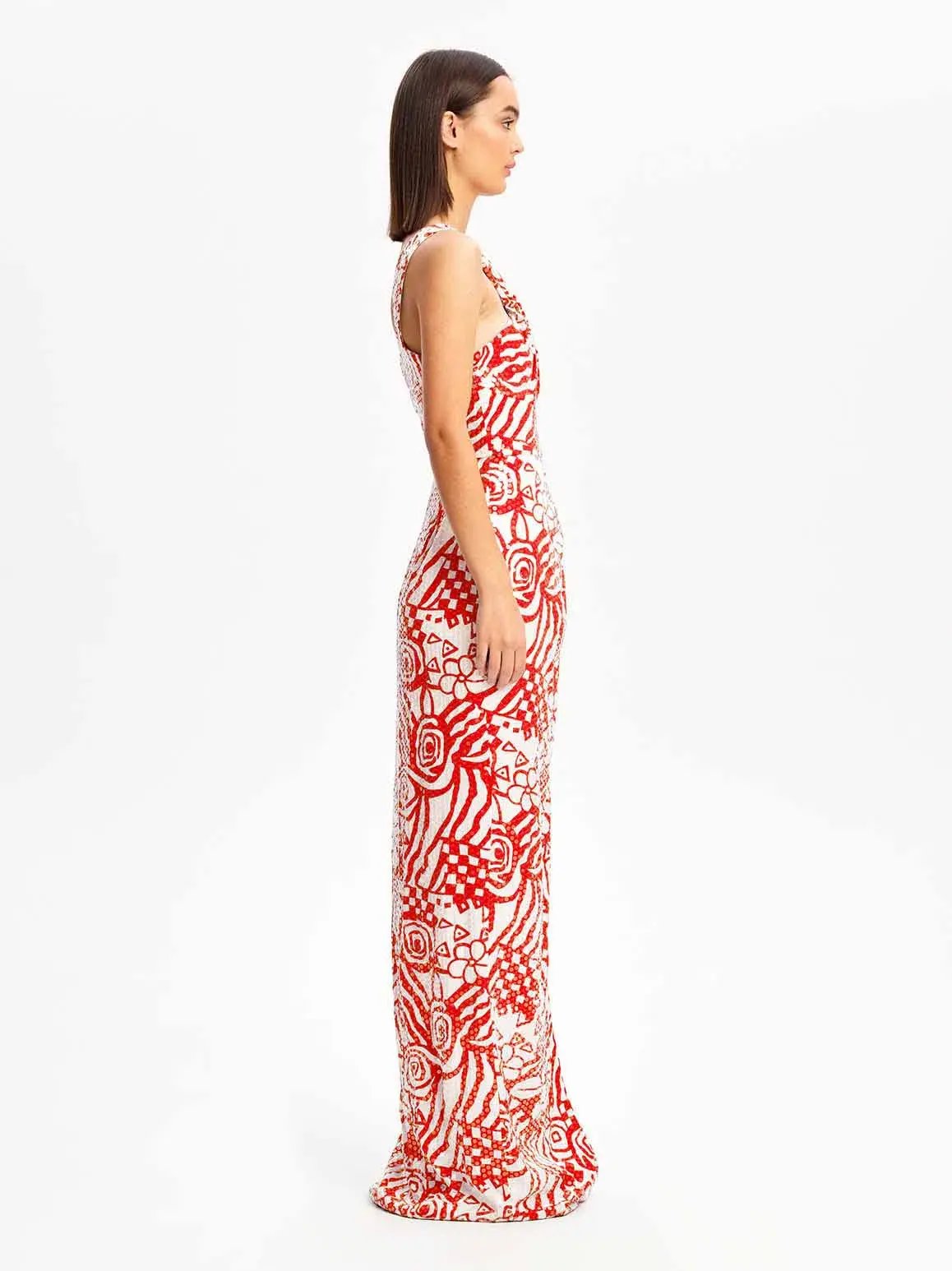 Alice McCall Daisy Daze Gown in Salsa Red Size 10 AU photo 2
