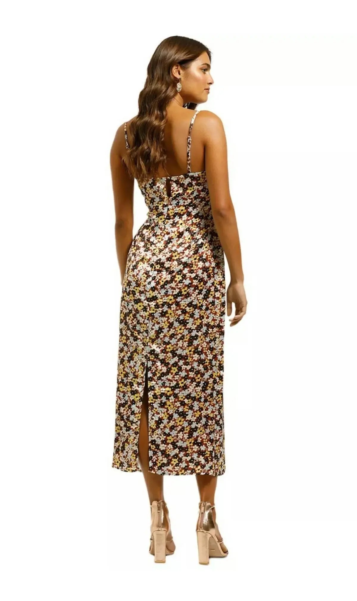 Charlie Holiday Chillie Midi Slip Dress Floral Size 10 photo 3