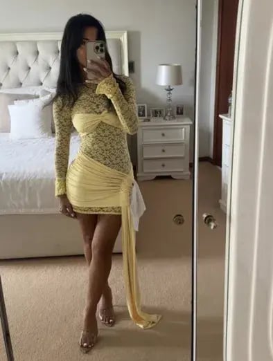 Deconduarte Ortigia Mini Dress Baby Yellow Size 8/S photo 3