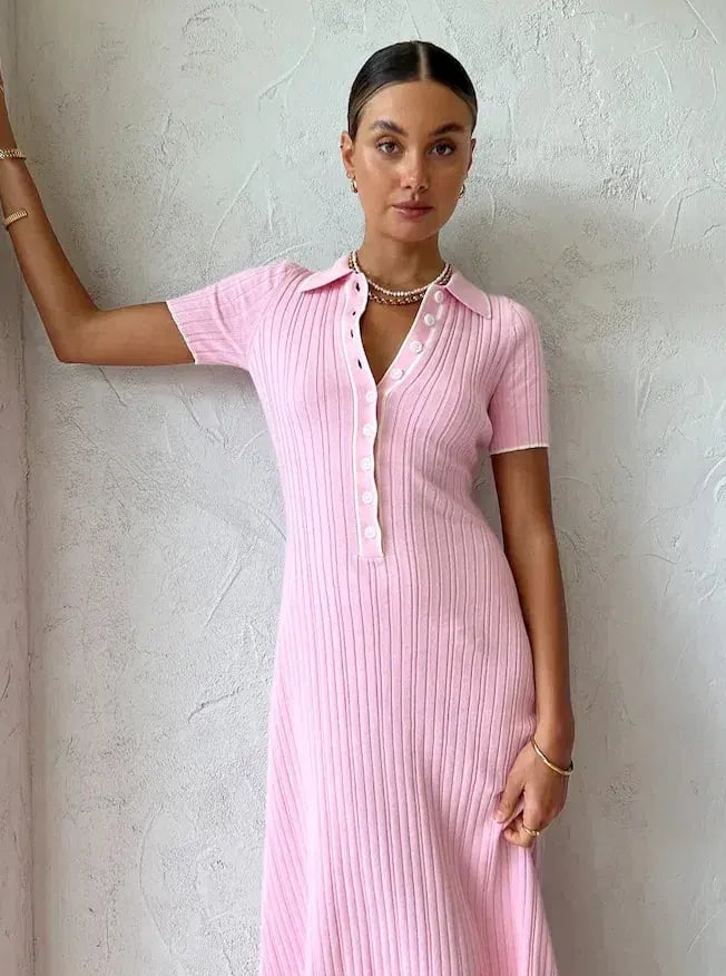 Anna Quan Penelope Midi Dress Marshmallow Pink Size 10 photo 4