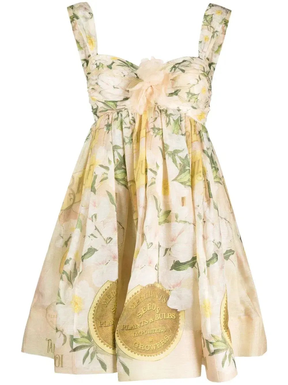 Zimmermann Coaster Strapless Ruched Mini Dress  Blush Garden Size 1/AU 10 photo 3