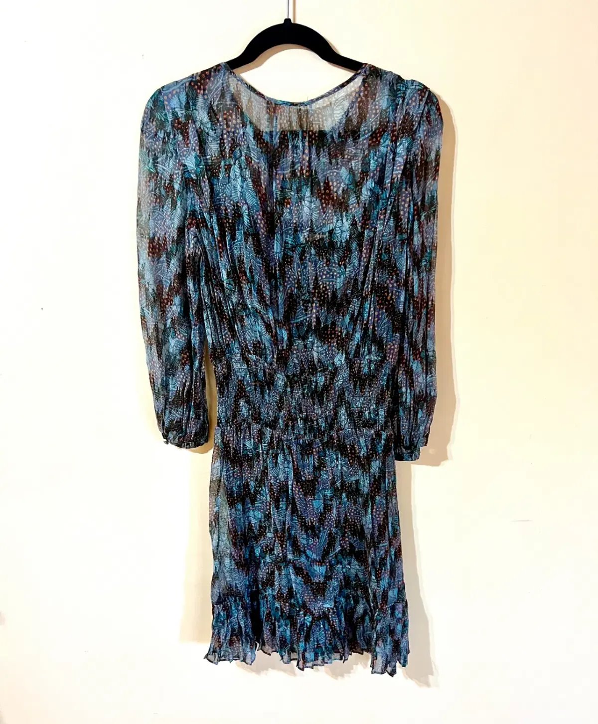 Once Was Silk Midi Multi with Cotton Slip Size 8 photo 2