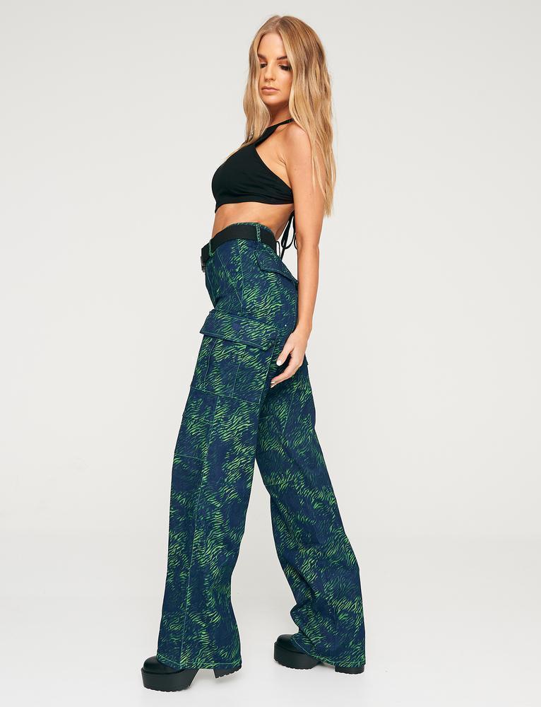 I.AM.GIA Sinead Pants Green Tiger Size S / AU 8 photo 2