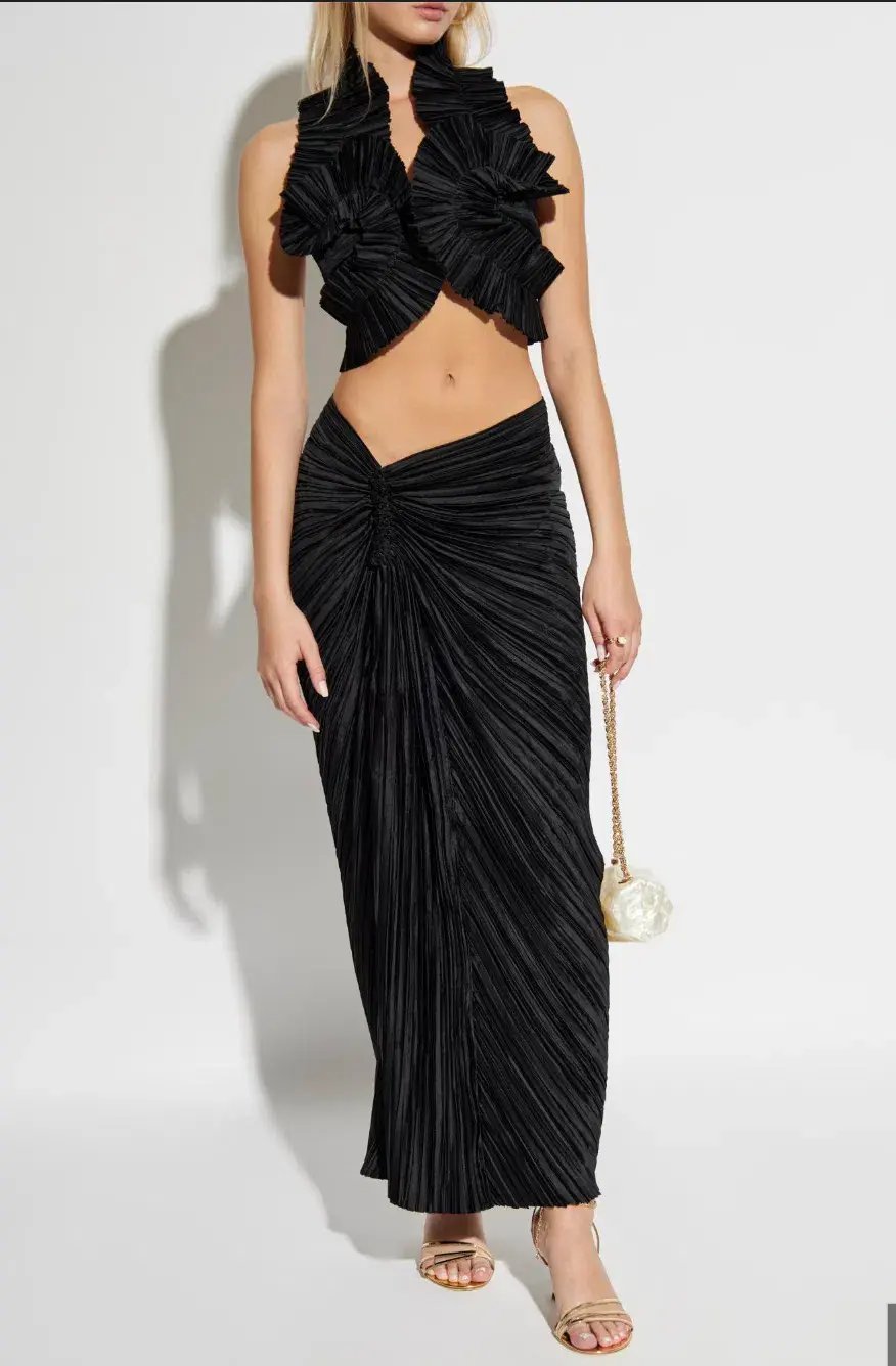 Cult Gaia Adila Top & Sonoma Skirt Set Black Size 8 photo 2