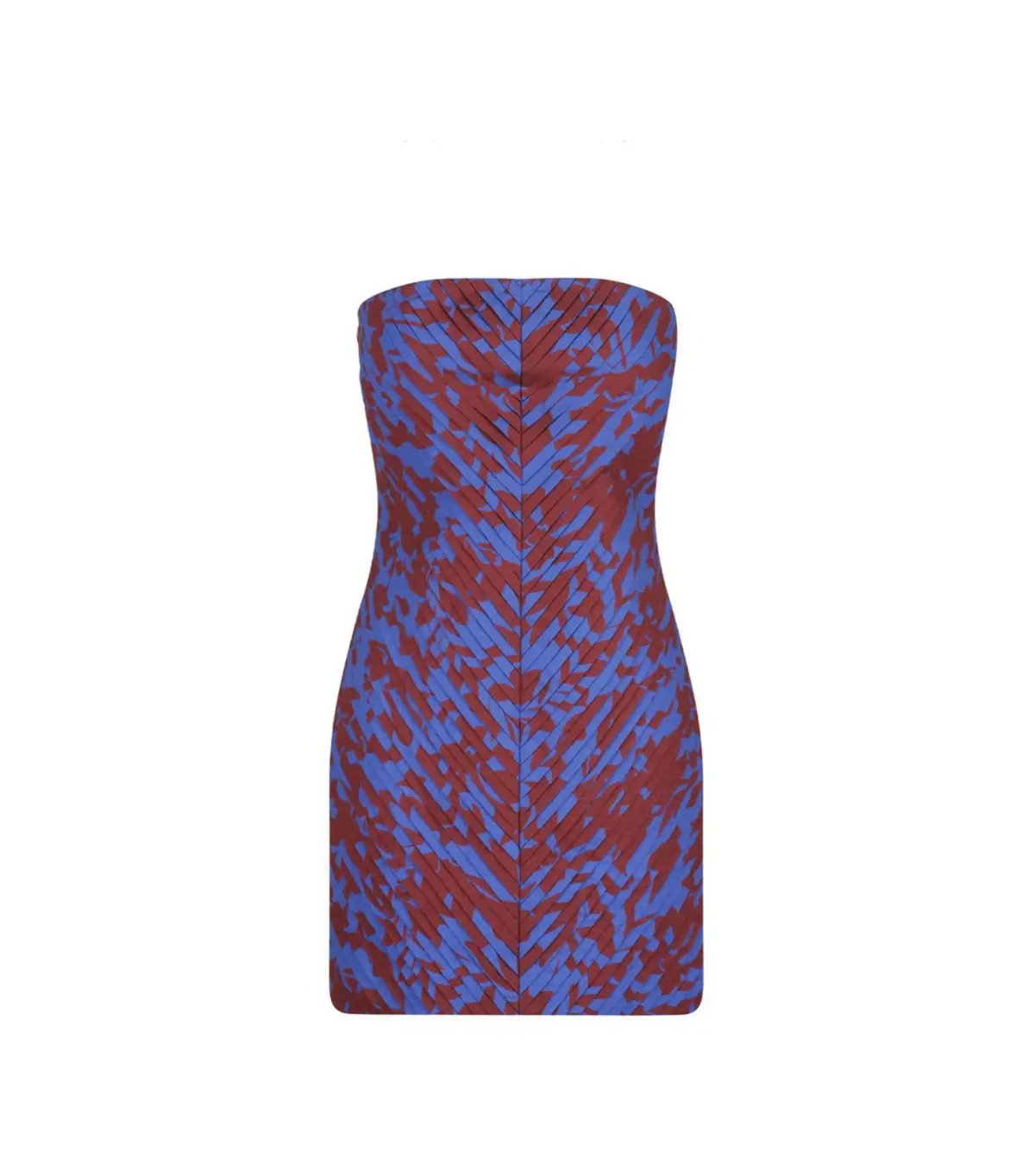 Shona Joy Catia Strapless Pleated Mini Dress Print Size AU 10 photo 4